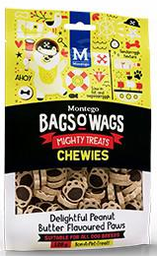 Montego Bags O' Wags Peanut Butter Paws 120g